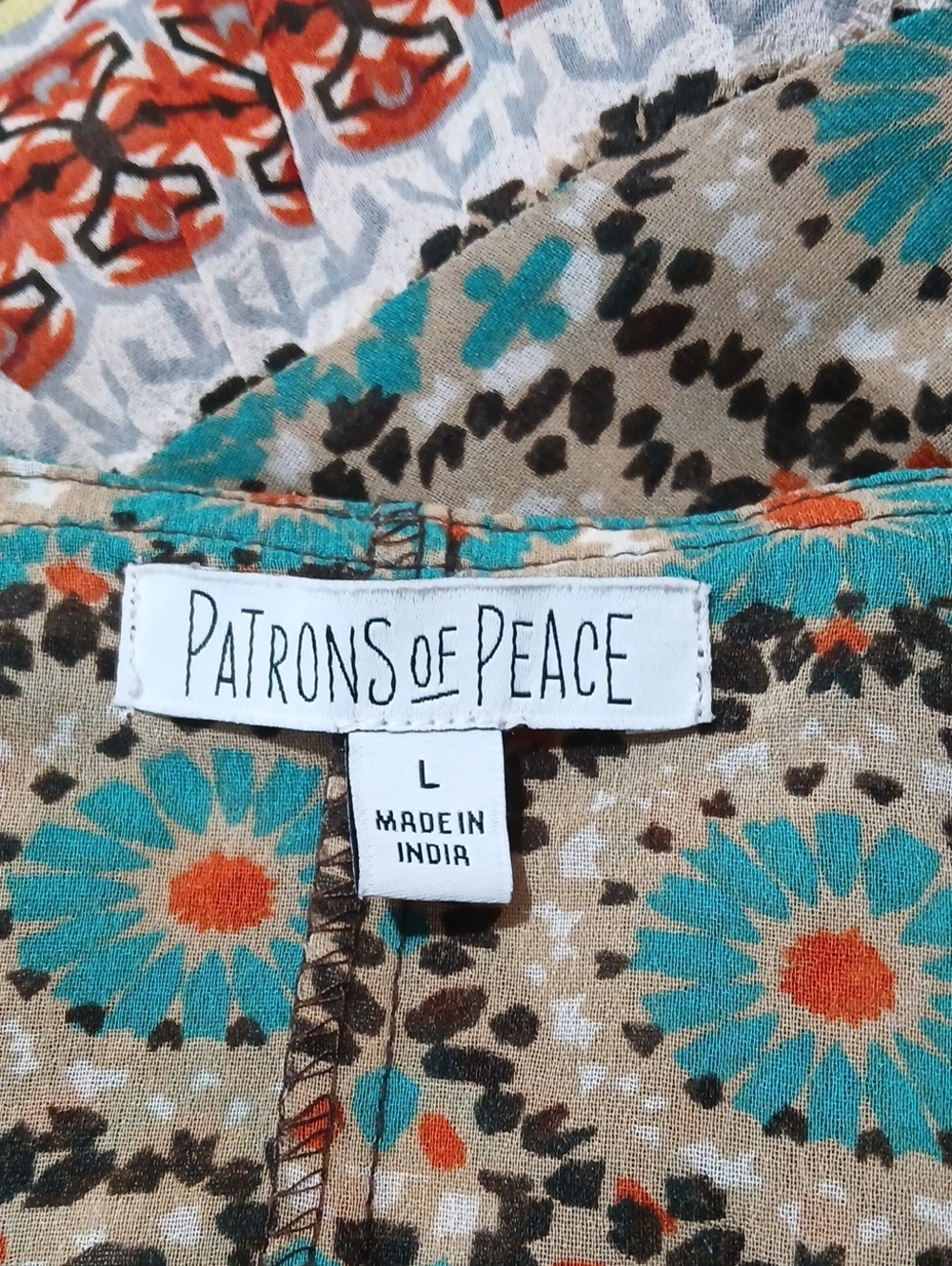 Patrons of Peace Womens Large Flyaway Camisole Tank Top Festival Boho - Picture 9 of 11